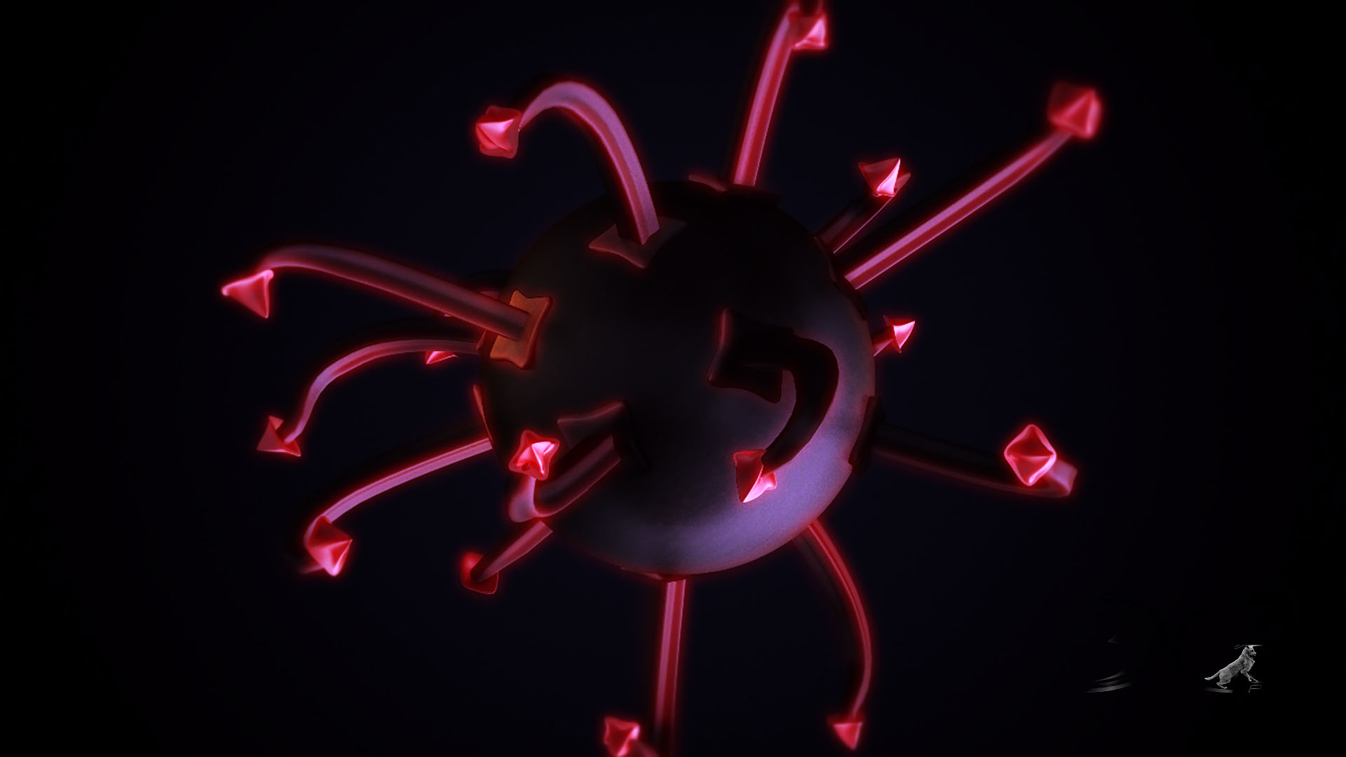 3d_objects_Virus_and_spheres_35