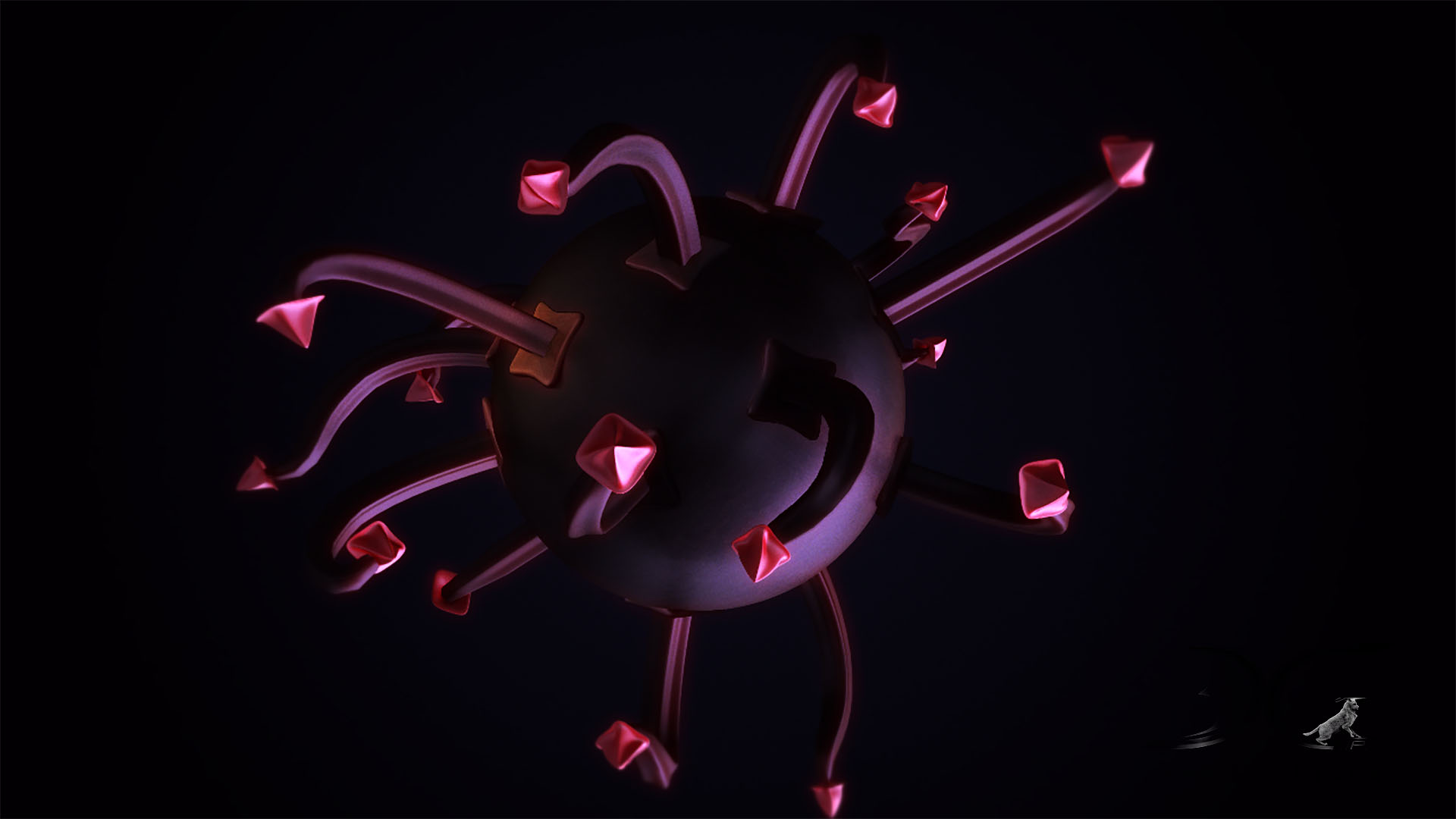 3d_objects_Virus_and_spheres_45