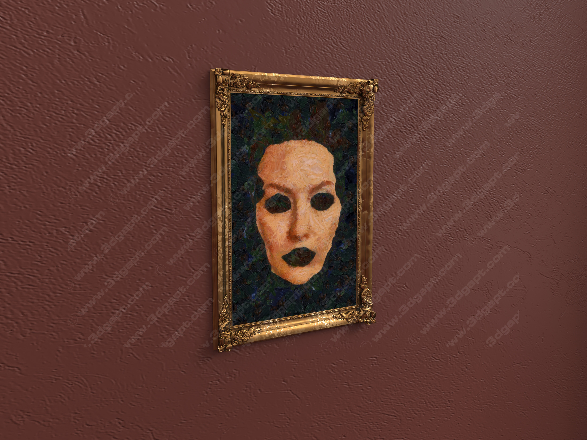 Paintings in 3D frames