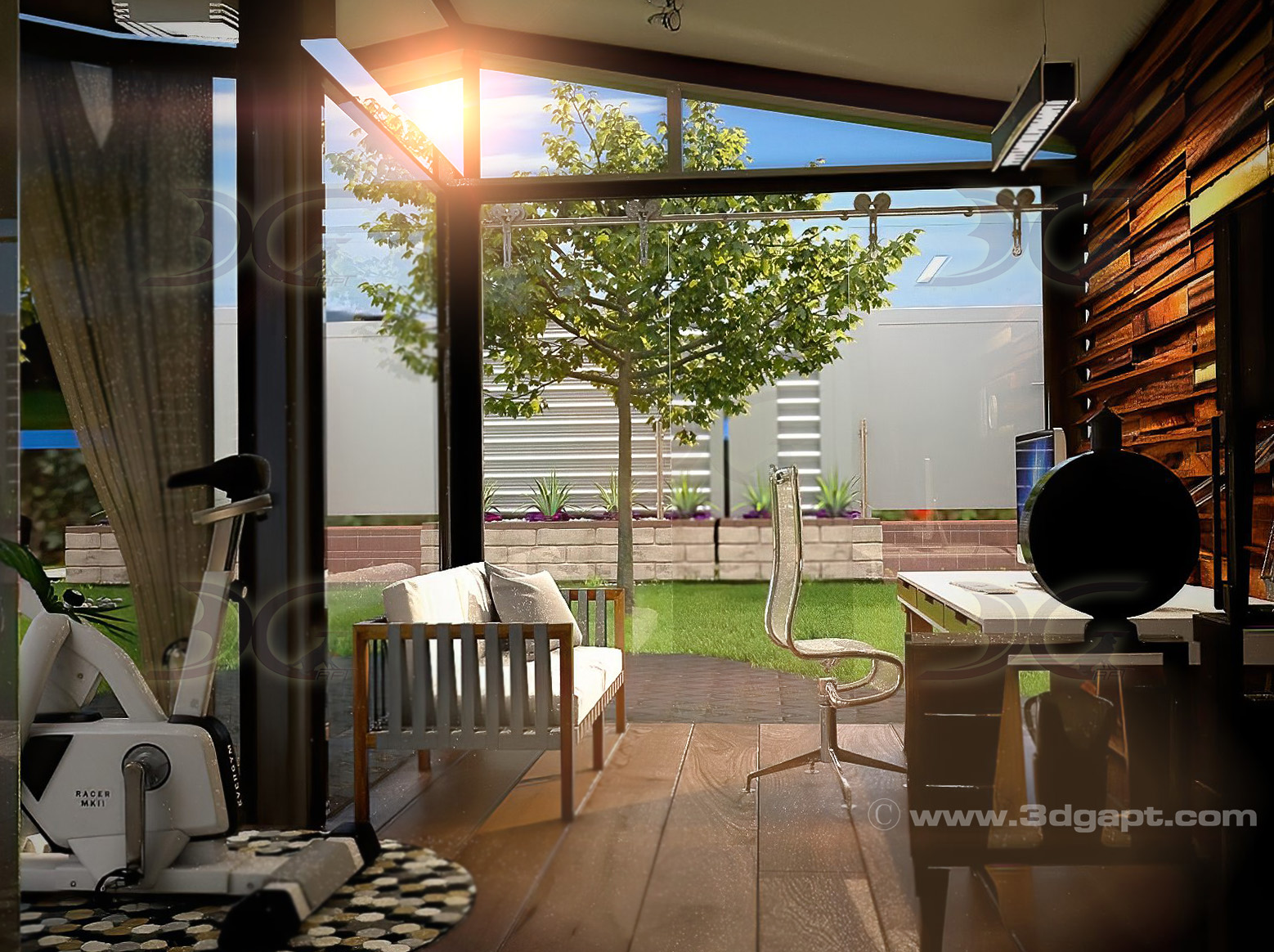100 sq. feet office/study zone - interior
