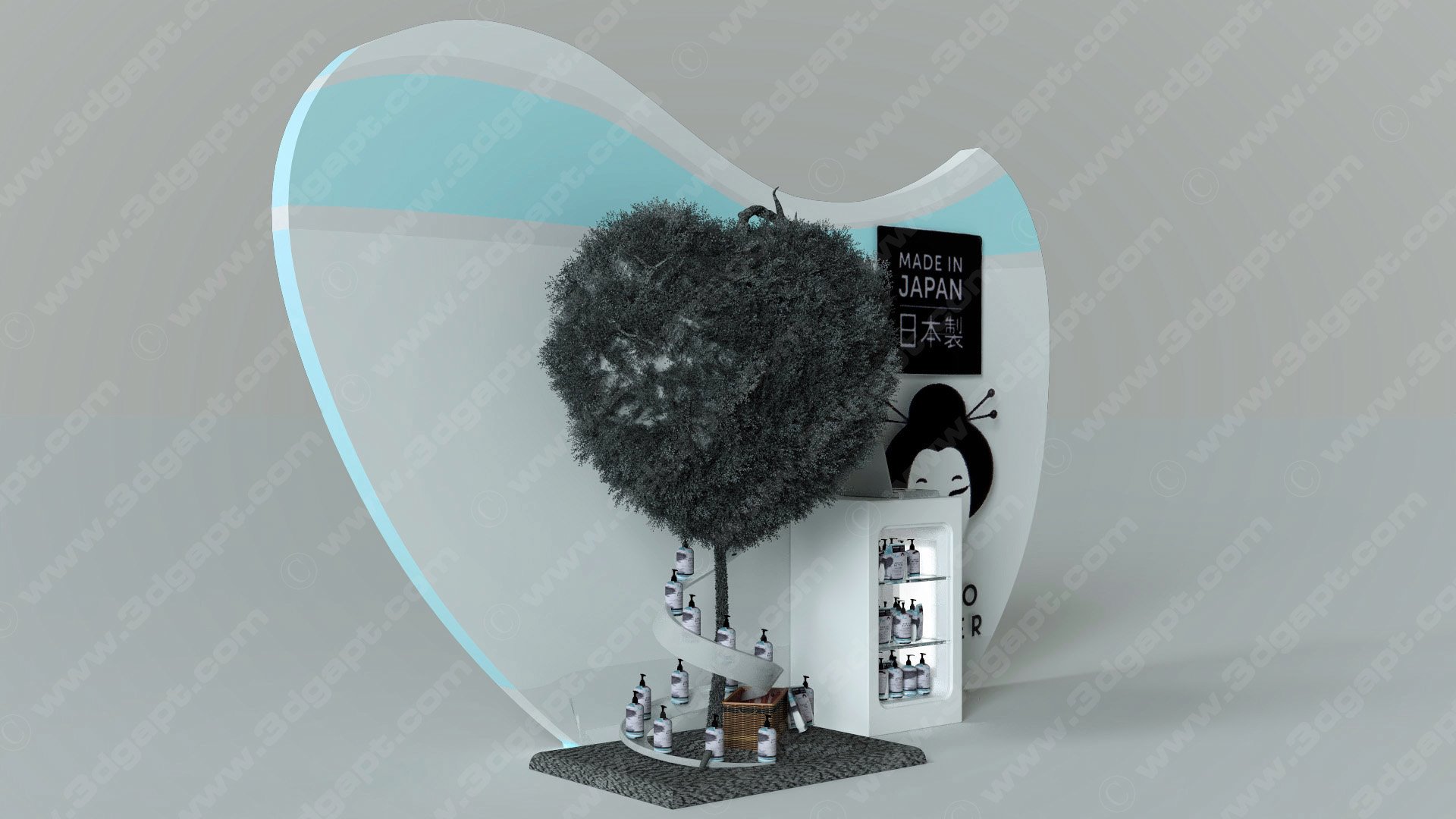 Japanese style stand design for exhibition - 1