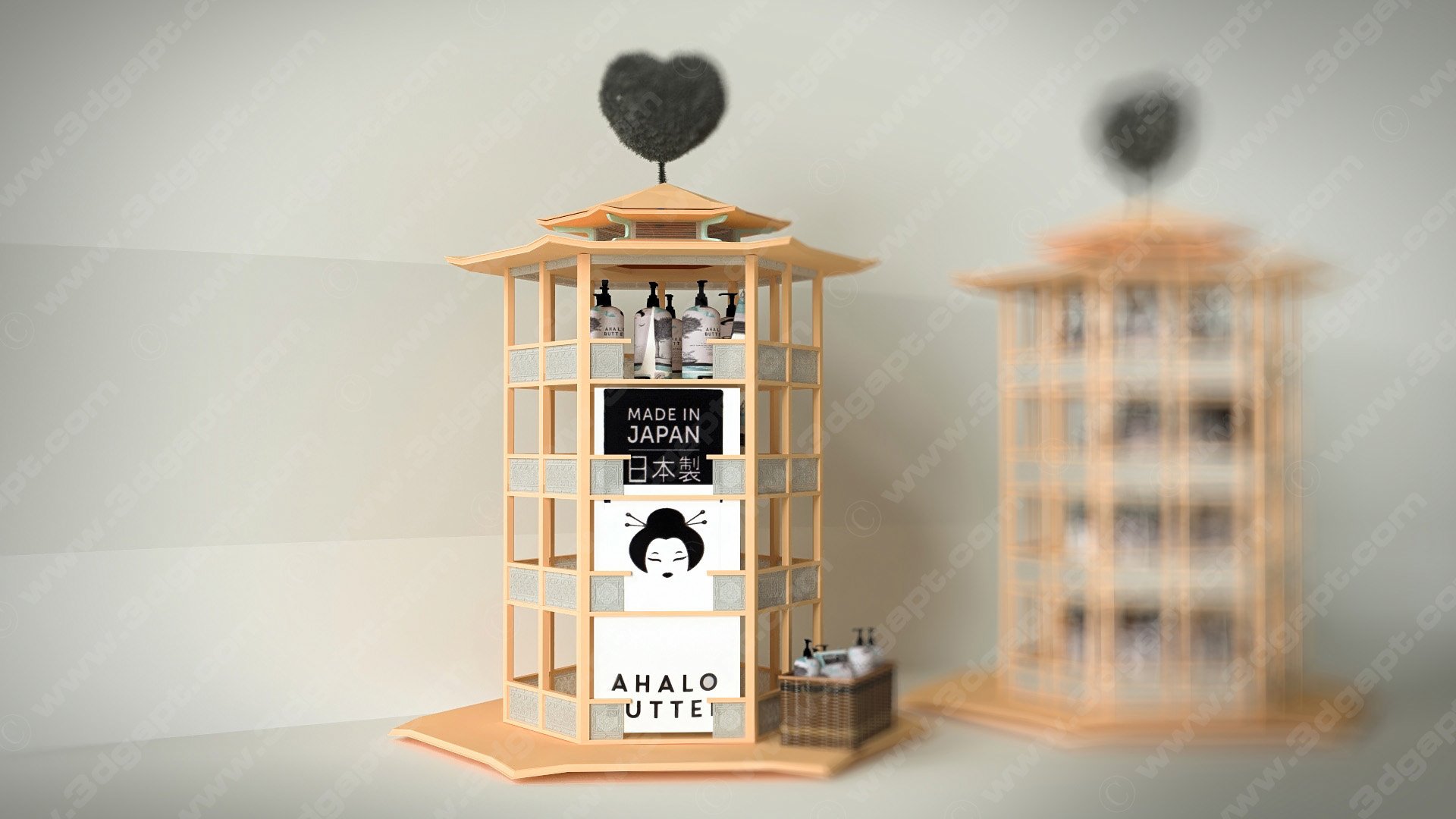 Japanese style stand design for exhibition - 2